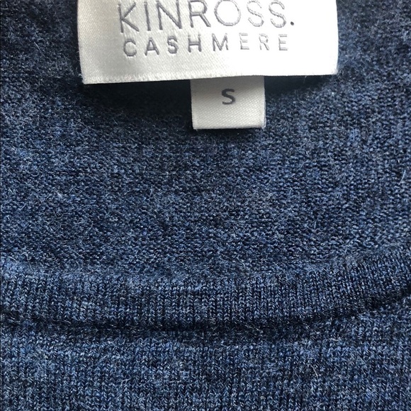 Kinross 100% Cashmere Crewneck Sweater Blue Sz S Cozy Soft Quiet Luxury Classic - Picture 2 of 3